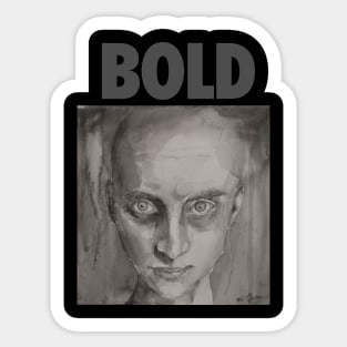 BOLD black and white face Sticker